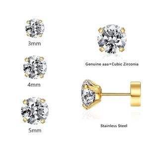 #71 -Stud Stainless Steel Cartilage Tragus Helix Earrings Piercing Jewelry 3-5mm